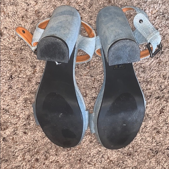Denim Block Heels - Picture 4 of 5